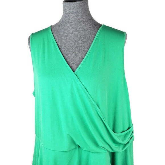 Lane Bryant Dress Green Plus Size 24 - Picture 4 of 9